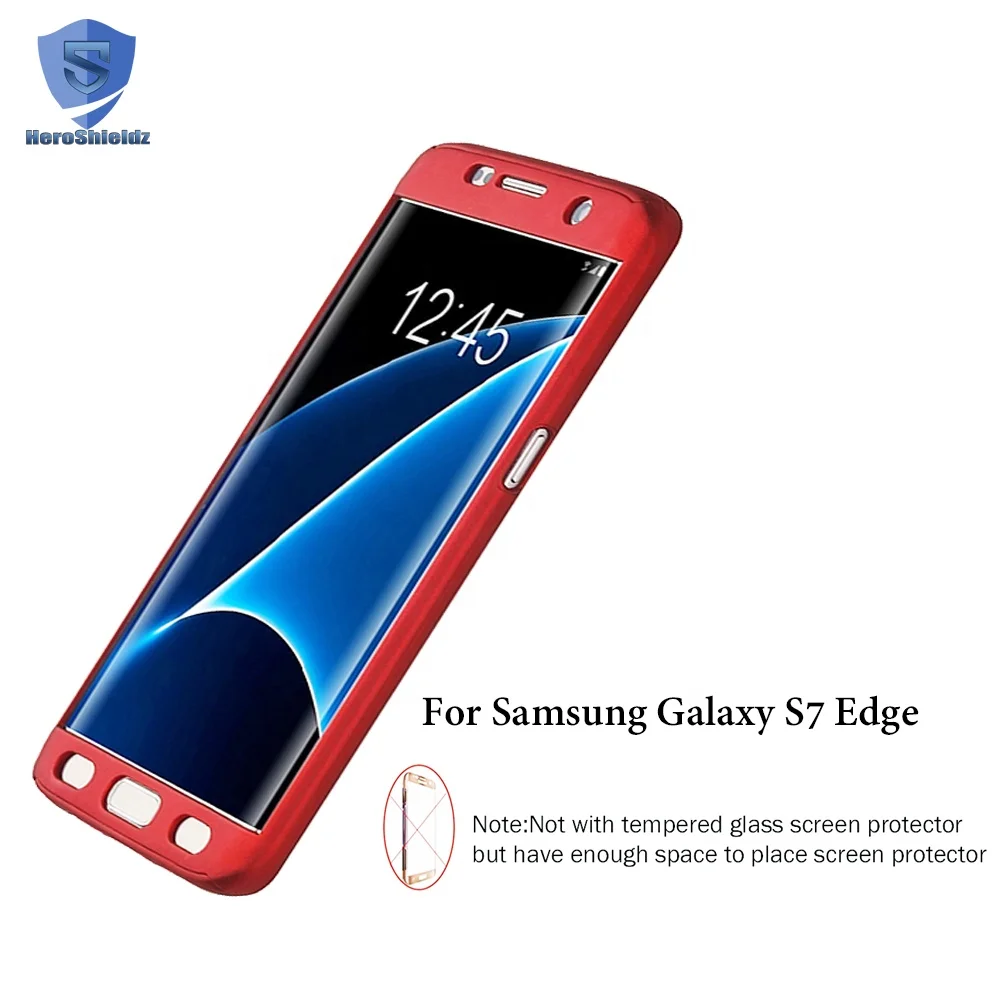 Manufacture 360 Degree Case For Samsung Galaxy S7 Edge,Full Body Ultra-thin Matte PC Cell Phone Case 360 With Screen Protector