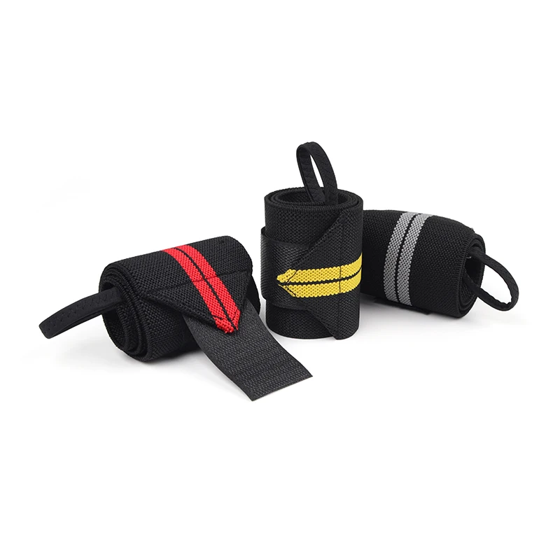 2 pieces Adjustable Wristband Elastic Wrist Wraps Bandages for Weightlifting Powerlifting Breathable Wrist Support 3colors