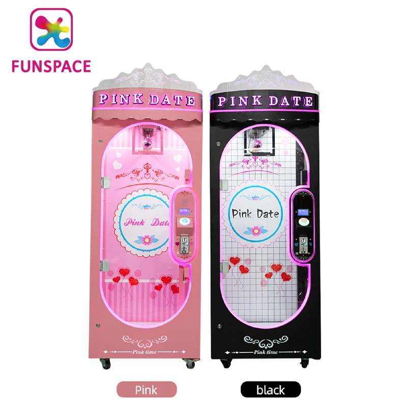 Funspace Indoor Pink Date Doll Crane Claw Scissors Vending Coin Operated Skill Arcade Game Cut Prize Machine