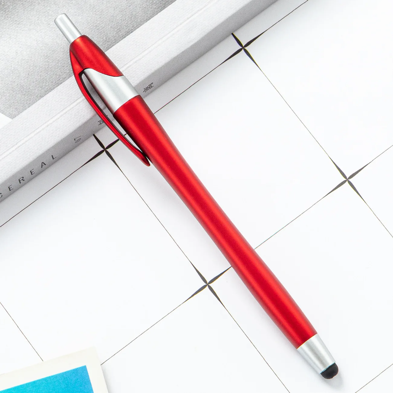 Spot Plastic Advertising Pen Wholesale Business Hotel Conference Promotion Pen Printing Logo Multi color Press Ball Pen