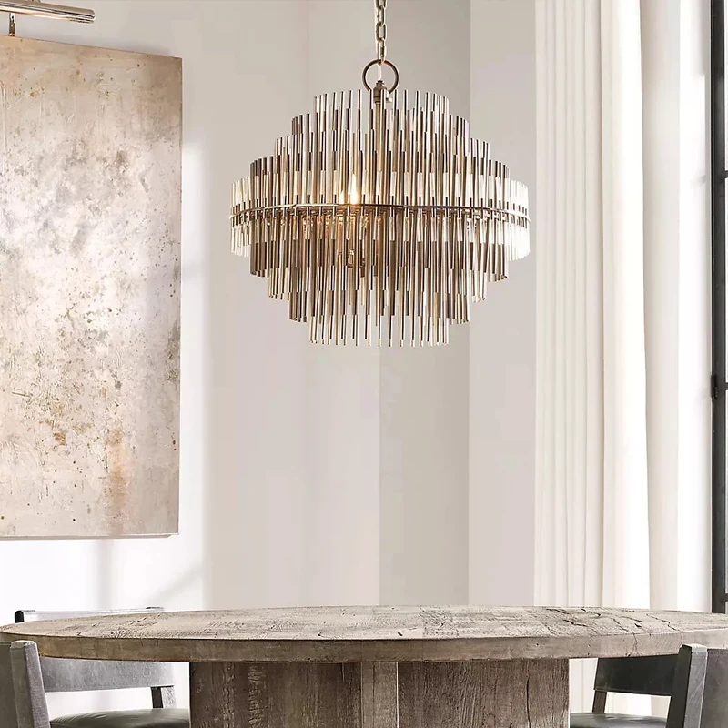 Good Price Banquet Hall Villa Hotel Commercial Big Luxury Stainless Steel Led Crystal Chandelier Lighting