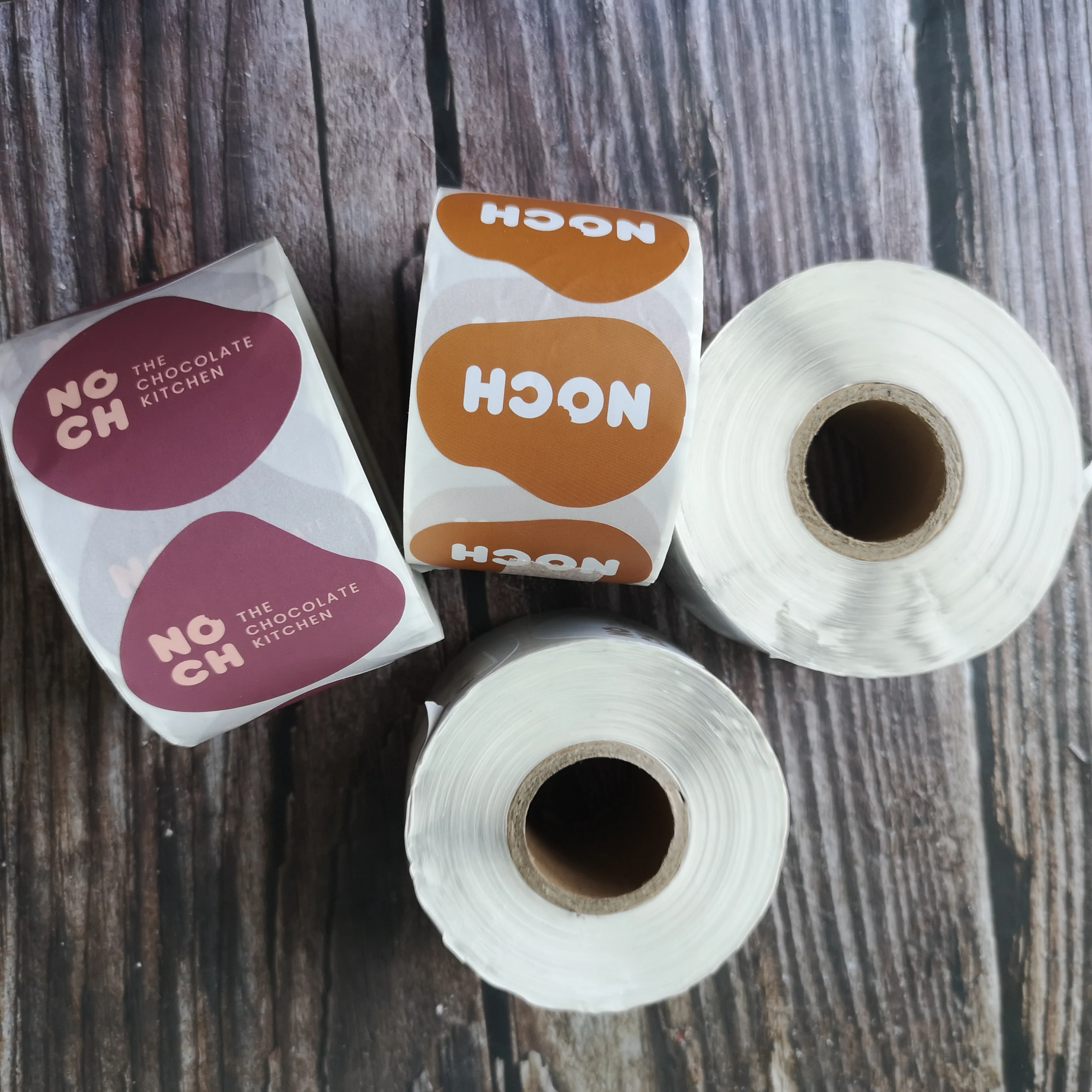 Manufacturers Custom Private Brand Name Printing Logo Adhesive Roll Labels Stickers for Packaging