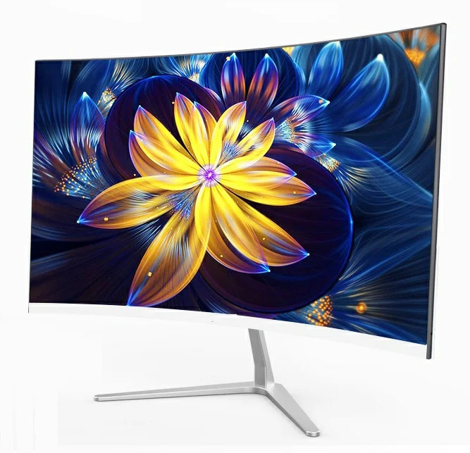 Factory Price FHD 1080P 24 Inch Computer Display Curved Monitor Frameless 1920*1080 IPS 75Hz LCD LED Ganming Monitor