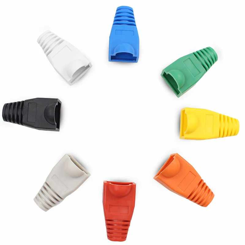 RJ45 Cap Connector Cat5E Cat6 Rj45 Plug Cap Network Cable Strain Relief RJ45 Protect Boots