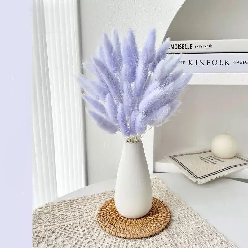 Decorative Bunny Tail Grass for Home Decor Artificial Floral Design and Soft Bunny Tail Stems