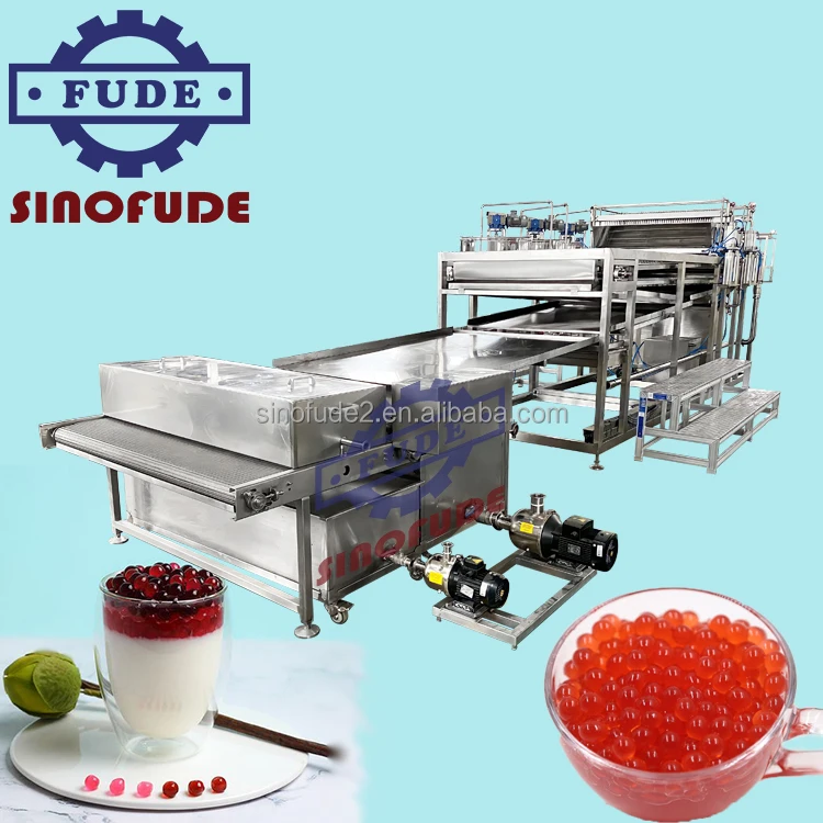 Accurate depositing fully automatic new design popping bursting jelly boba pearl making machine production line