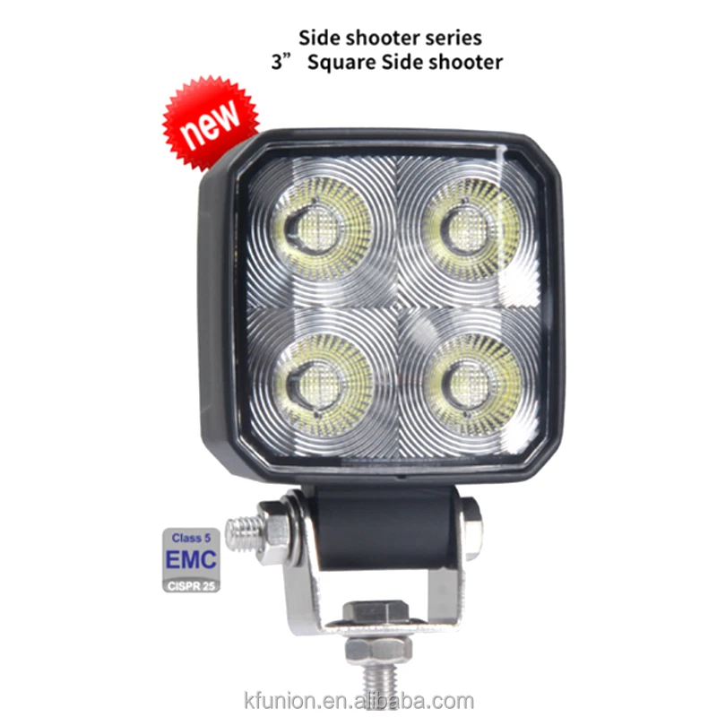 6400LM  from 3' square LED work light fresnel style high lumen high power 40W LED Round Flood Work Light  CISPR25 Class 5