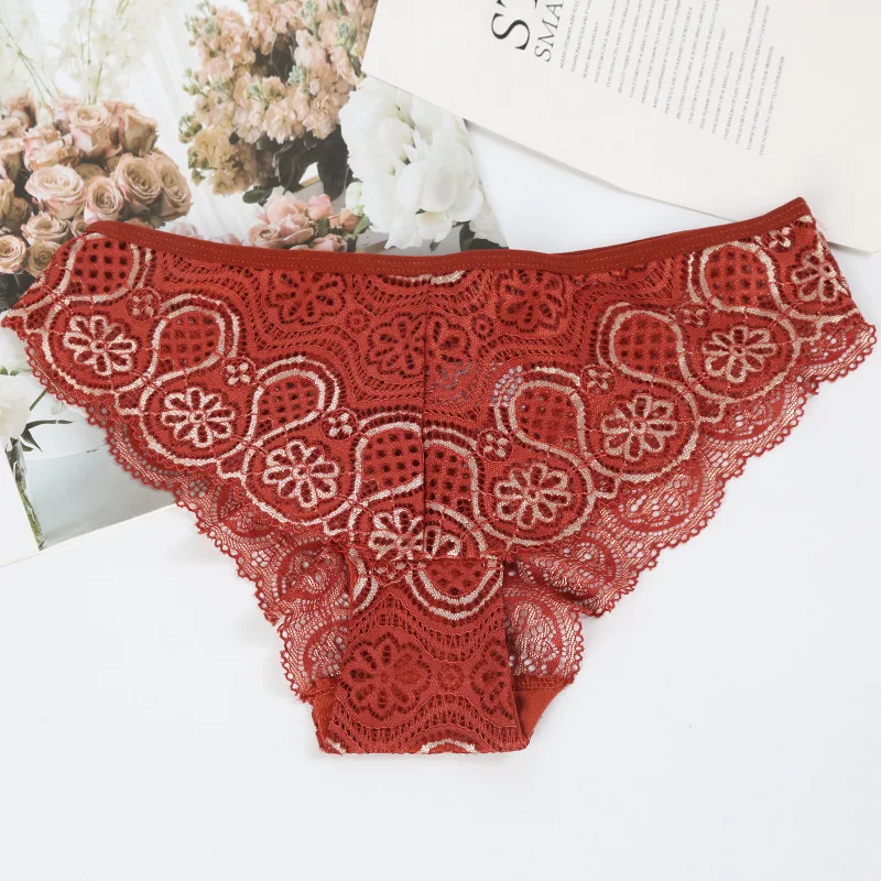Sexy Seamless Panties For Women Pure Desire Mid-waist Ice Silk Bikini Butt Lift Briefs No Feeling Comfortable Cotton Crotch