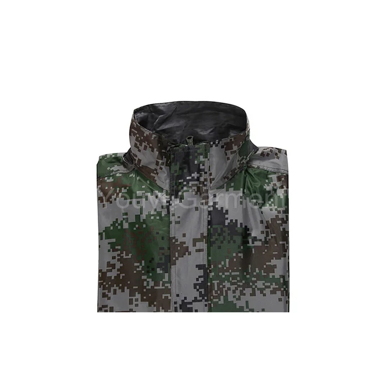 Durable Using Low Price plus size rain coat Camouflage Long Rain Coat For Men