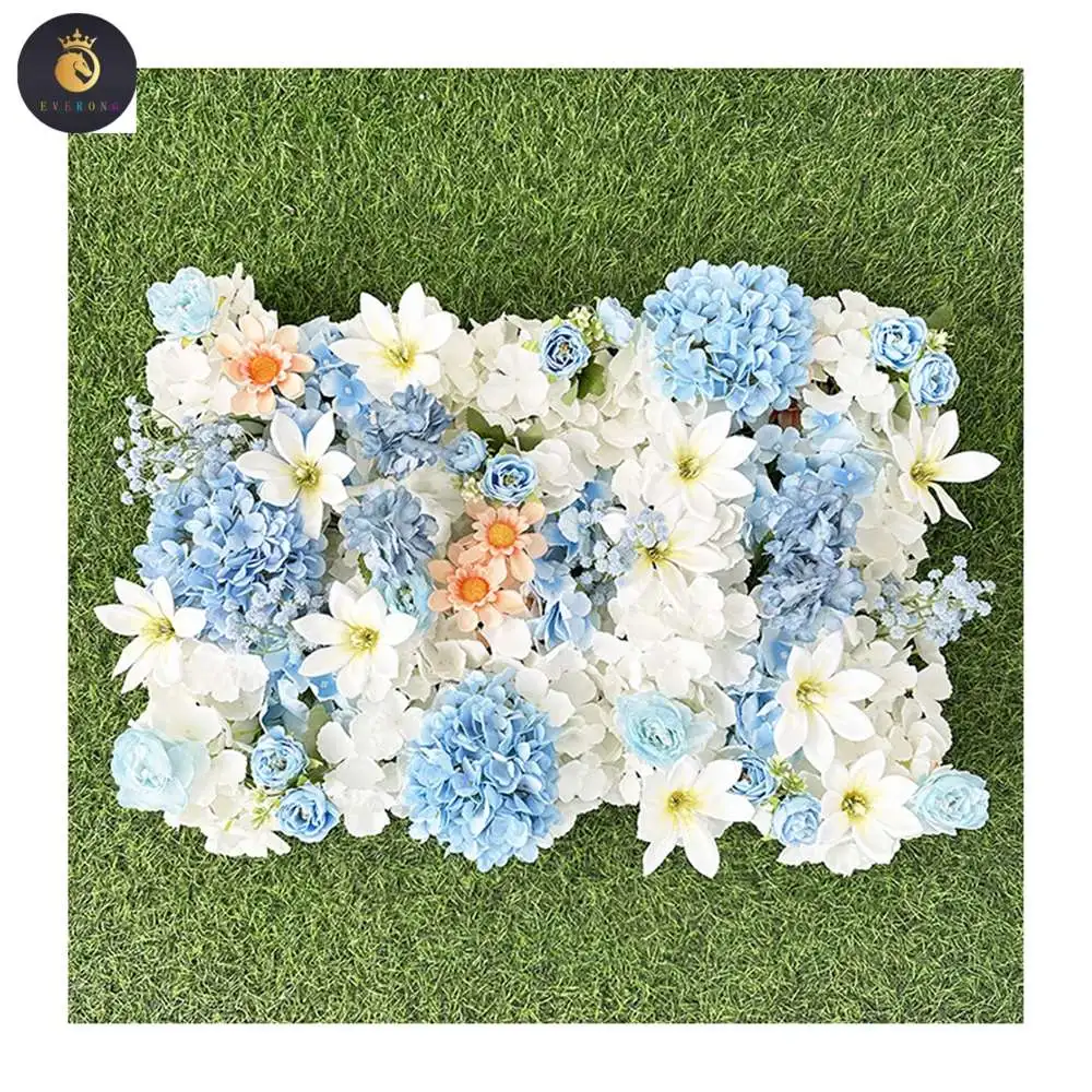 ev 139 Small Flower Wall D110 Blue Style Artificial Flower Wall Wedding Party Background Decoration High Quality
