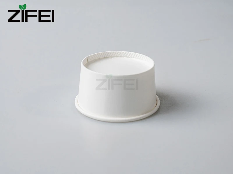ZIFEI 1.5oz 2oz 3oz 4oz wholesale custom printed personal logo mini ice cream paper carton cups with lids