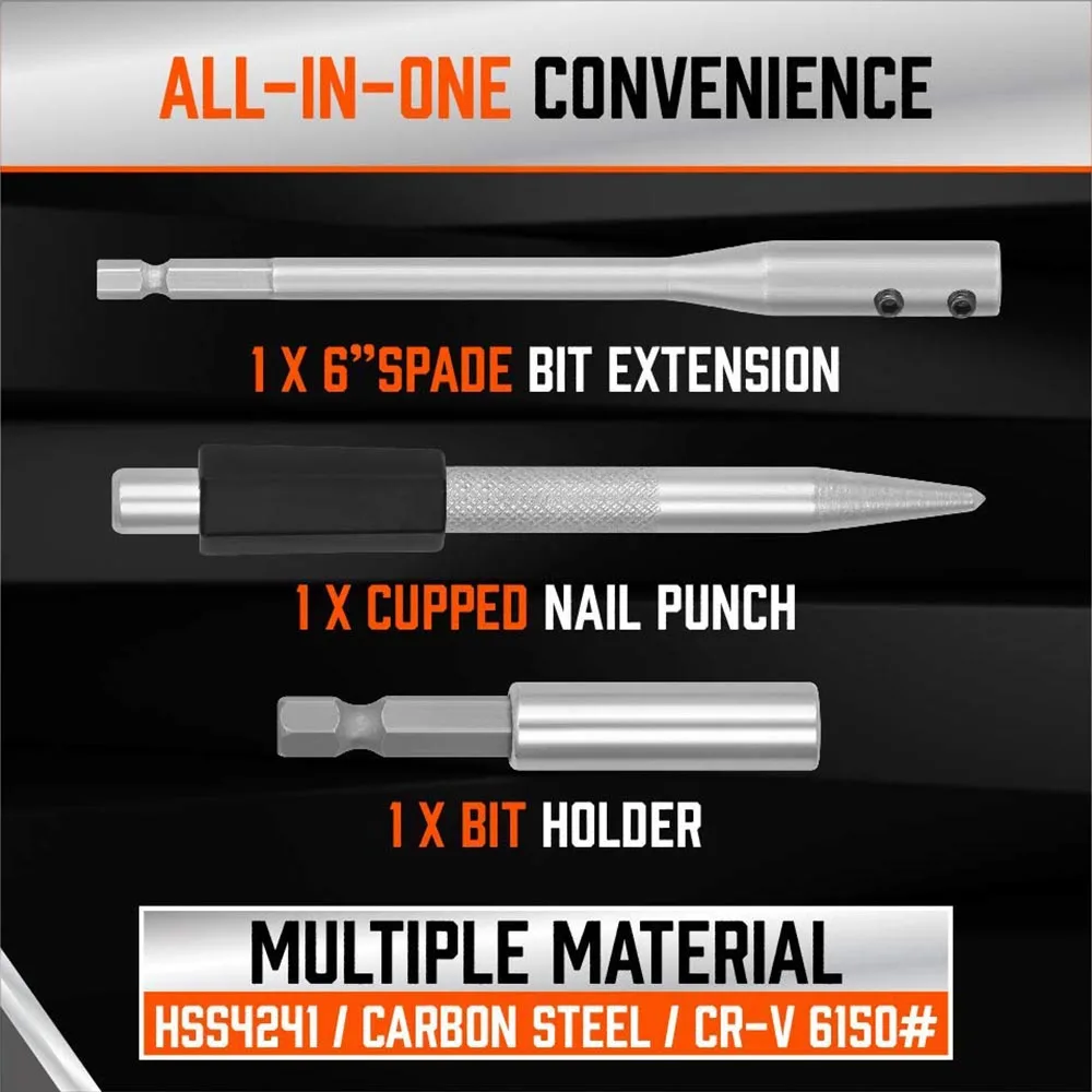 246 Pieces HSS Steel Carbide Hole Twist Metal Drill bit set Power Tools accessories Wood Tile Glass Diamond Tungsten concrete