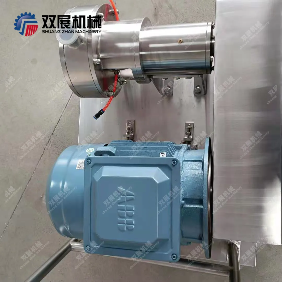 Stainless Steel Food Grade Inline Mixer Emulsifier Three Stage Homogenizing Pump with Trailer ABB motor