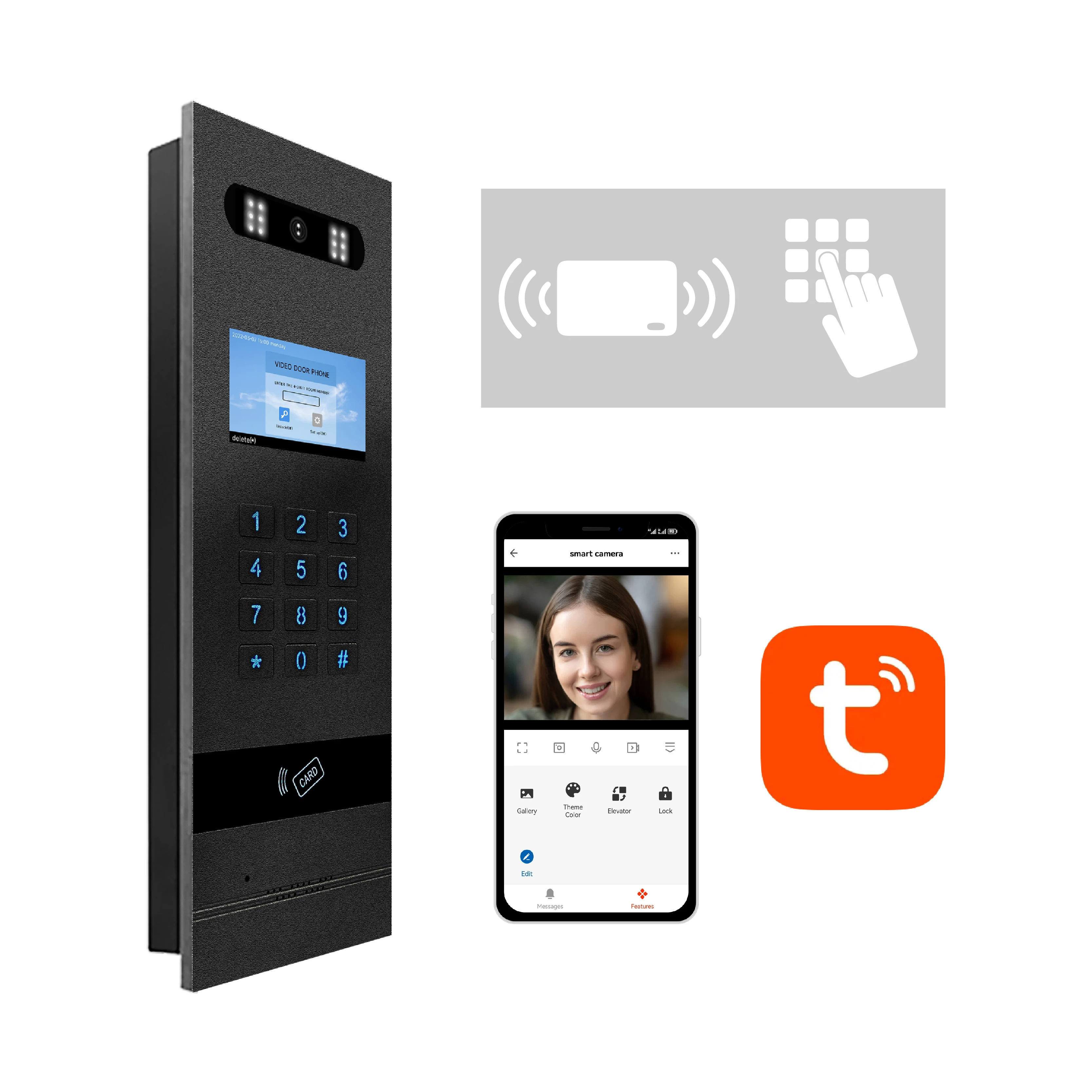 Video Door Phone System IP Multi Apartment Building Video Door Phone System