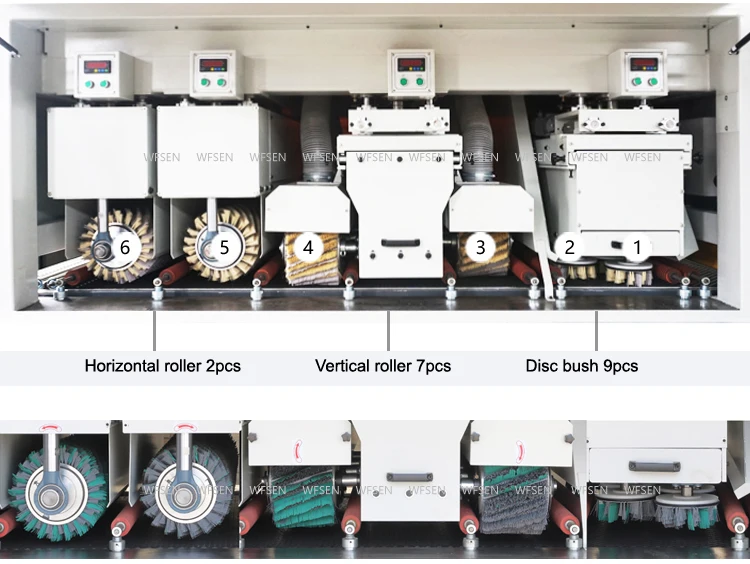 Automatic cabinet door brush drum polishing sanding sander machine for furniture