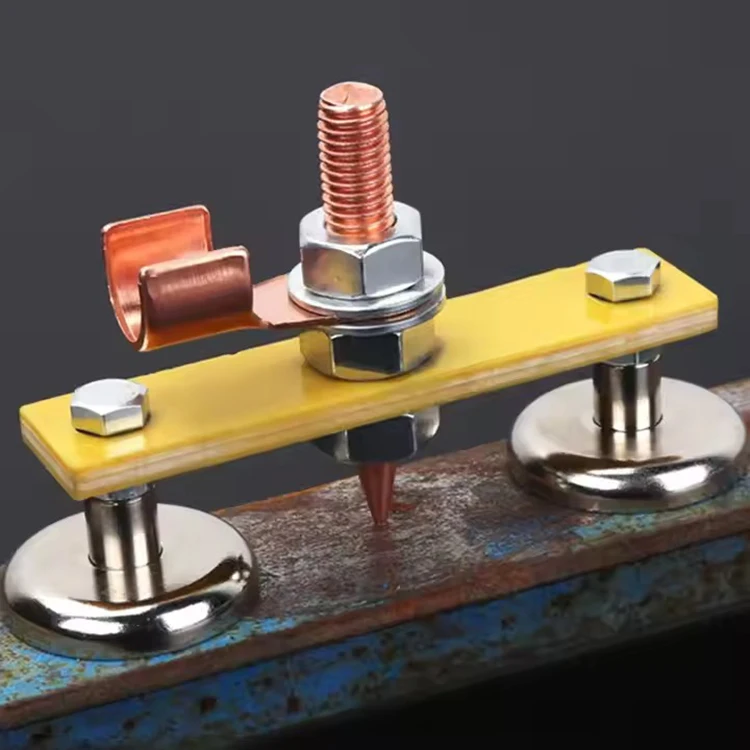 Double/Single Headed Magnetic Welding Ground Clamp Fixed For Electric Welder Magnet Head Welding Clamps Holder