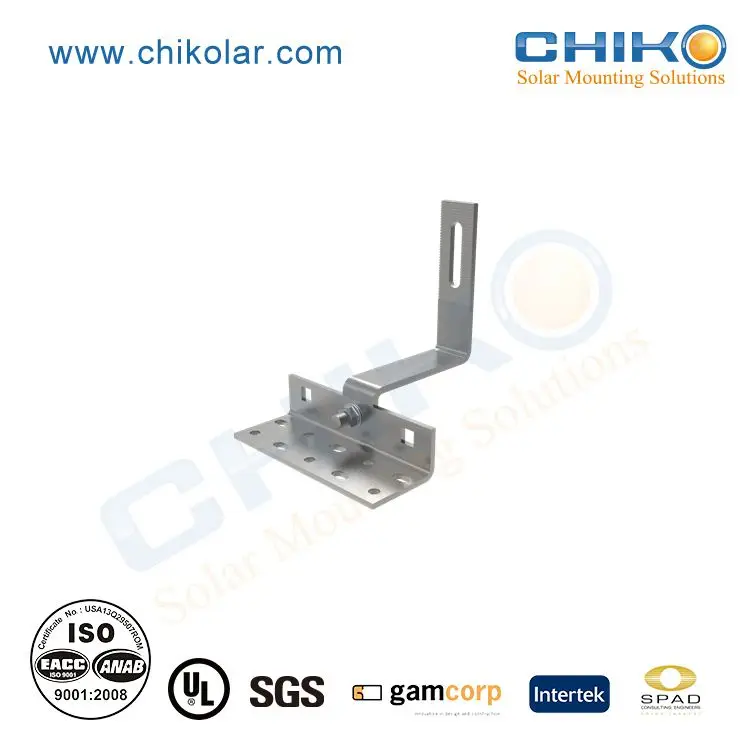 CHIKO Roof Mounting Solar Kits Tile Roof Solar Mounting System Solar Panel Tile Roof Mounting Structure