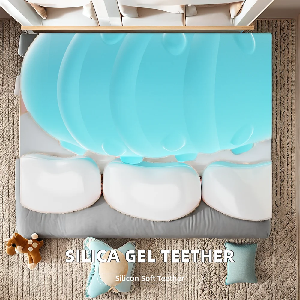 OEM Soft Silicone Baby Teether - Liquid Silica Gel, Unisex, BPA-Free, Soothes Sore Gums for Newborns