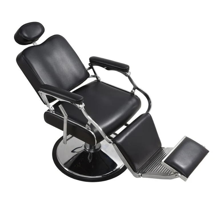 Retro Heavy Duty Vintage Barber Chair Hydraulic Pump Professional Men Shaving Chairs Hair Salon Reclining Barber Chair Antique