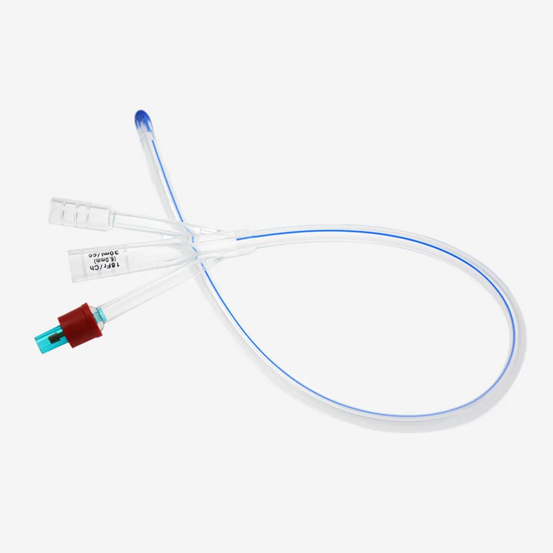 CE Approved Disposable Adult Urinary Intermittent Catheter 3 Way Silicone Urinary Catheter