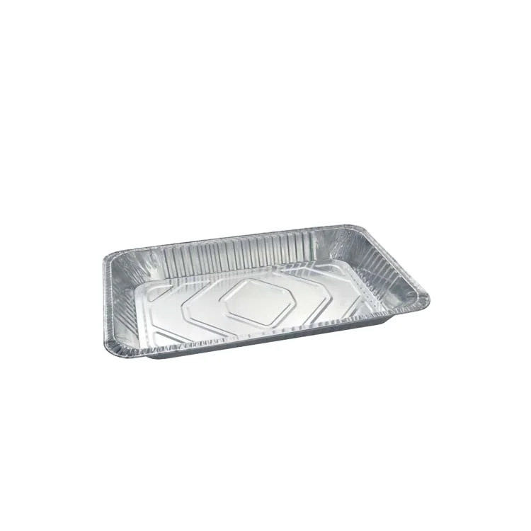 Full-Size Deep Gastro Pan with Disposable Aluminum Foil Lid for Baking and Takeaway Tray and Plate for Packaging