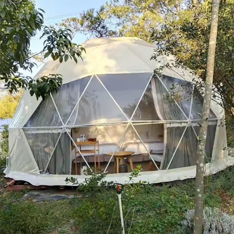 Forerunner customized luxury Geodesic Dome house glamping tent for adults camping waterproof windproof