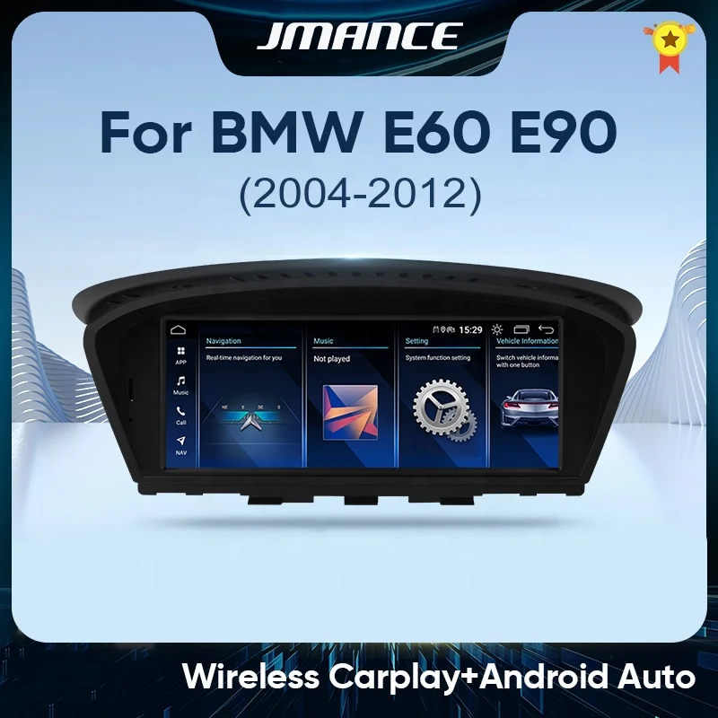 Автомагнитола Jmance 8 дюймов 2Din для BMW 3 5 Series E60 E90 2004 - 2012 беспроводной Android Auto Carplay головное устройство экран