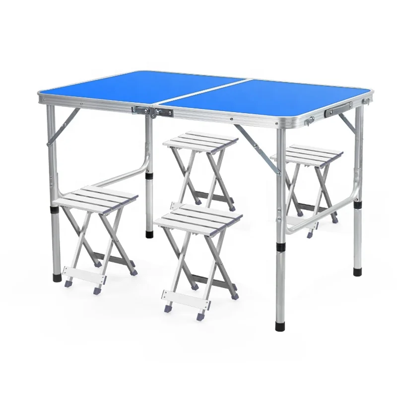 HISPEED Outdoor Dining Foldable Aluminum Camping Table Folding 35cm/70cm Height Folding Picnic Table
