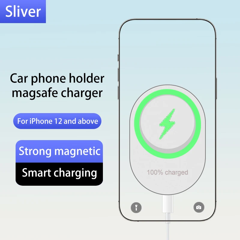 Magnetic Wireless Car Charger Mount For 15W Magsafe iPhone Fast Charging Air Vent Magnet Accessories Car Phone Holder