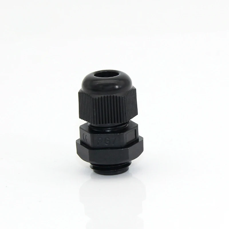 Hot Sale PG7  Black PVC Nylon Plastic Waterproof BNR Cable Gland