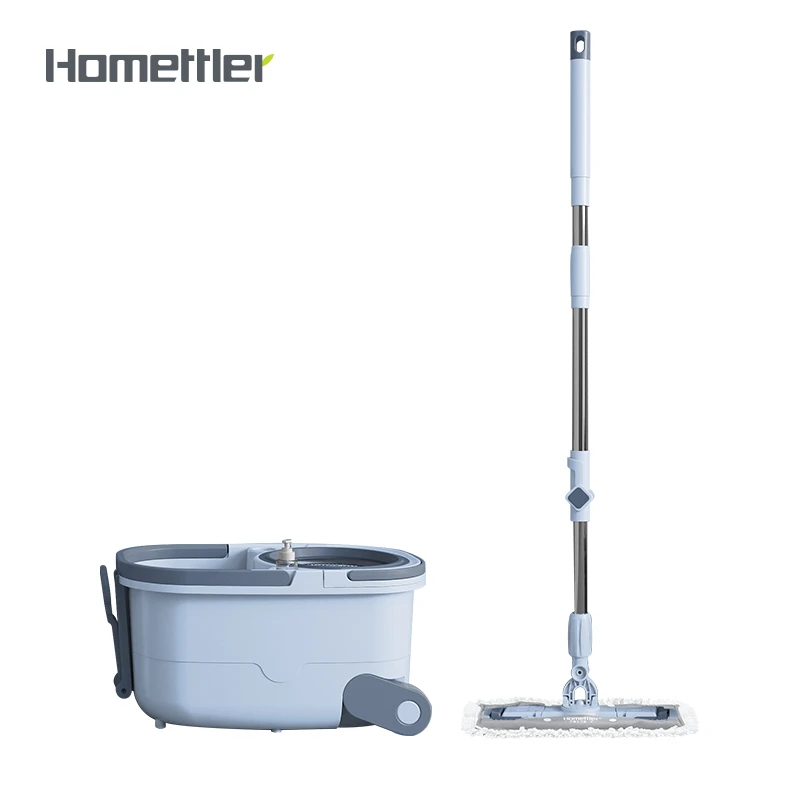 
Homettler new microfiber wet and dry 360 wash flat mop bucket for floor cleaning magic mop Folding flat mop buket 