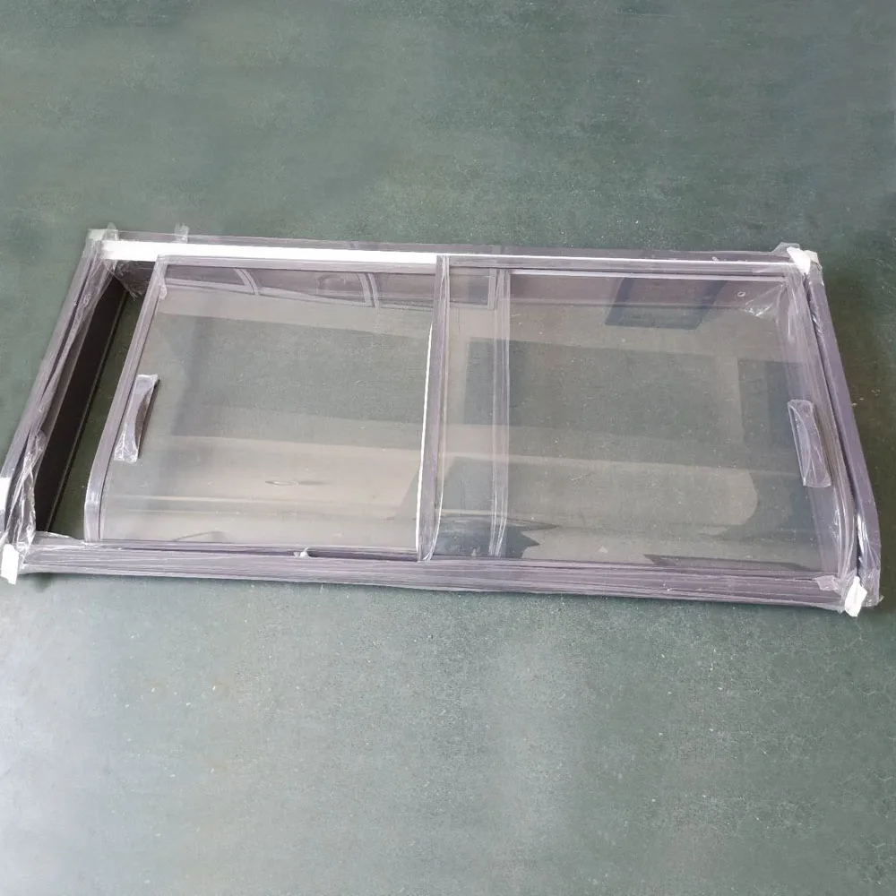 High Quality Congelador Puerta De Cristal Curved Glass Door Abs Frame For Chest Freezers