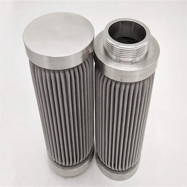 Long service life stainless steel pleated 5 micron oil filter cartridge