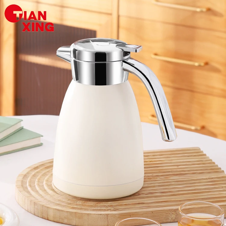 Korean Style 1.2L 1.8L Stainless Steel 304 Insulated Hot Water Coffee Tea Pots & Kettles Vacuum Flasks Thermoses Jug Pot