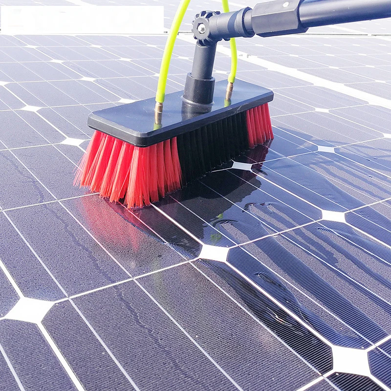 Qibu Solar Panel Power Generation Board Cleaning Equipment Tools Overhead Roof Solar Panel Telescopic Cleaning Brush
