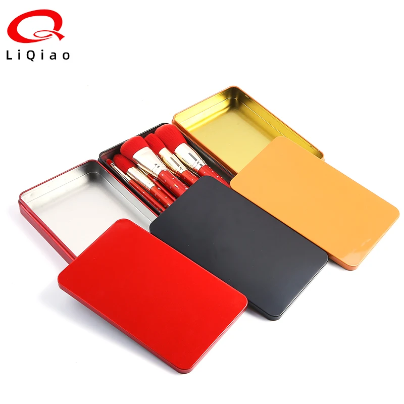 Large Custom Printed Rectangle Tin Box Durable Metal Can for Cookie Biscuit Food Cake Packaging with Customized Logo