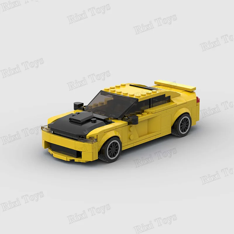 MOC Technic маленький желтый претендент знаменитый спортивный гоночный автомобиль модель автомобиля набор конструктора из кирпичных блоков