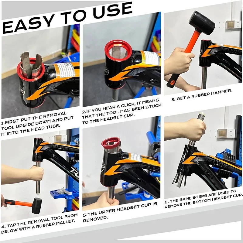 OEM/ODM BUCKLOS Bicycle Headset Remover Tool MTB Bike Bottom Bracket Cup Press-in Shaft Crank Install Repair Tool