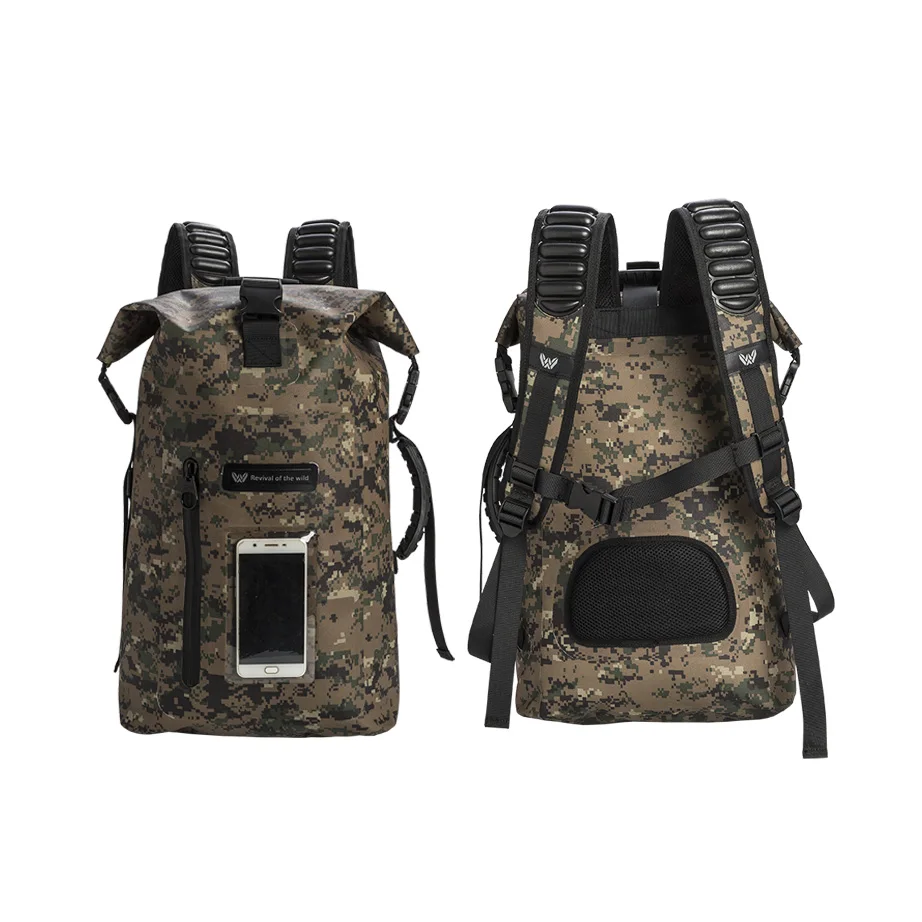 Wholesale 600D PU TPU  Dry Bag Waterproof Sports Backpack for Fishing Boating Kayaking Storage with Phone Case