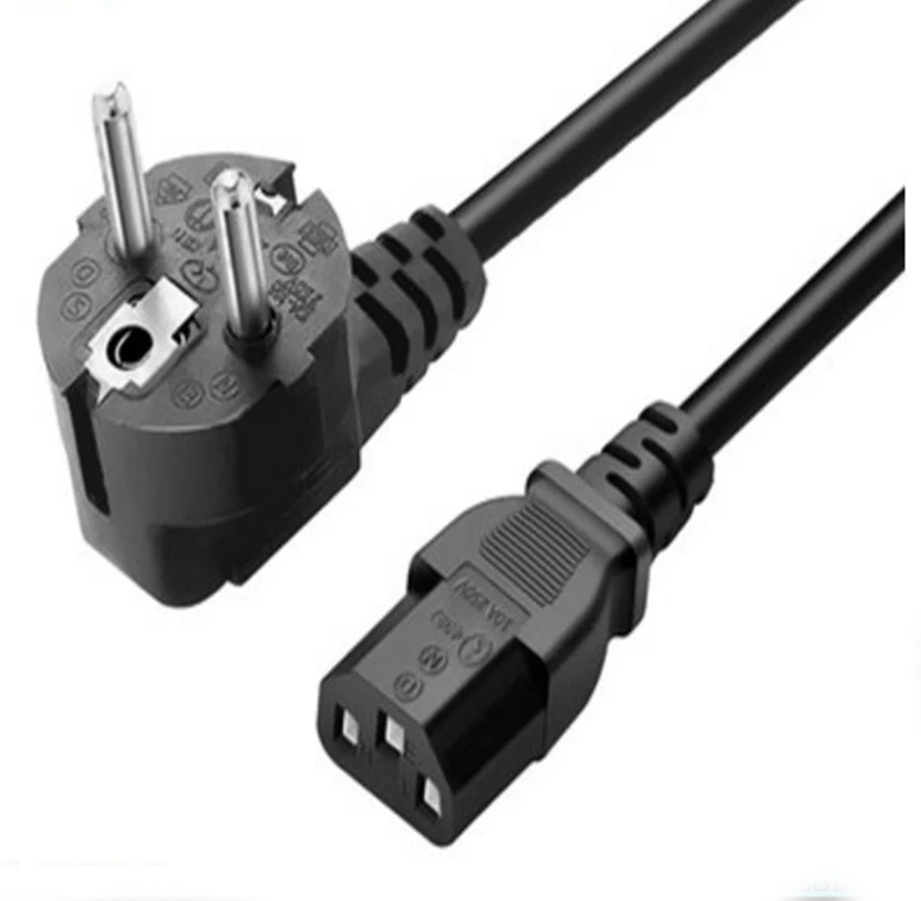 Top quality factory selling 2 pin plug european standard extension cord eu power cord cable ac eu power cable