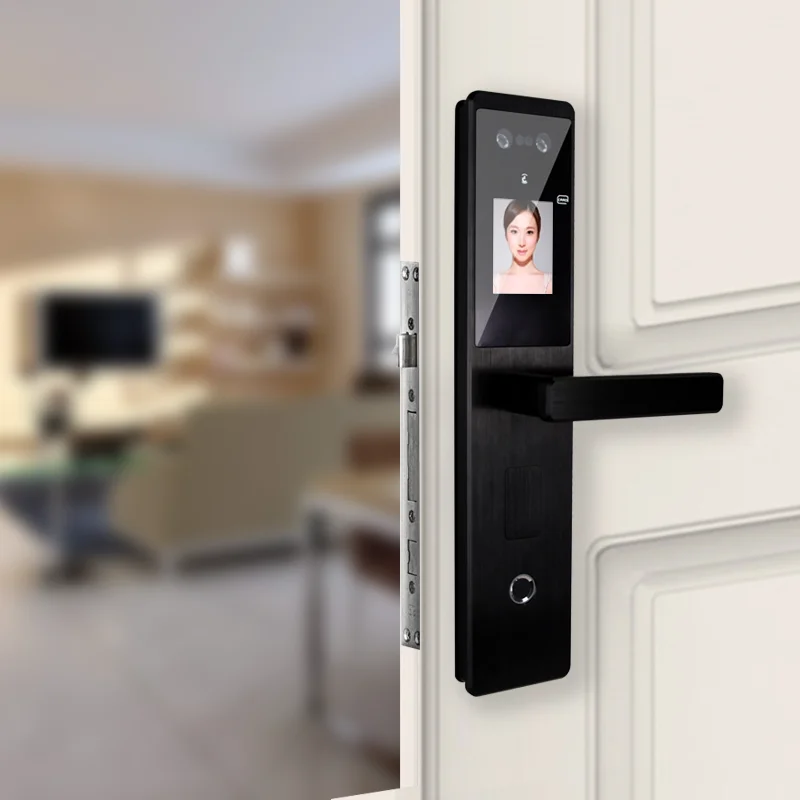 
tuya zigbee smart digital lock facial recognition handle push pull smart tt door lock 