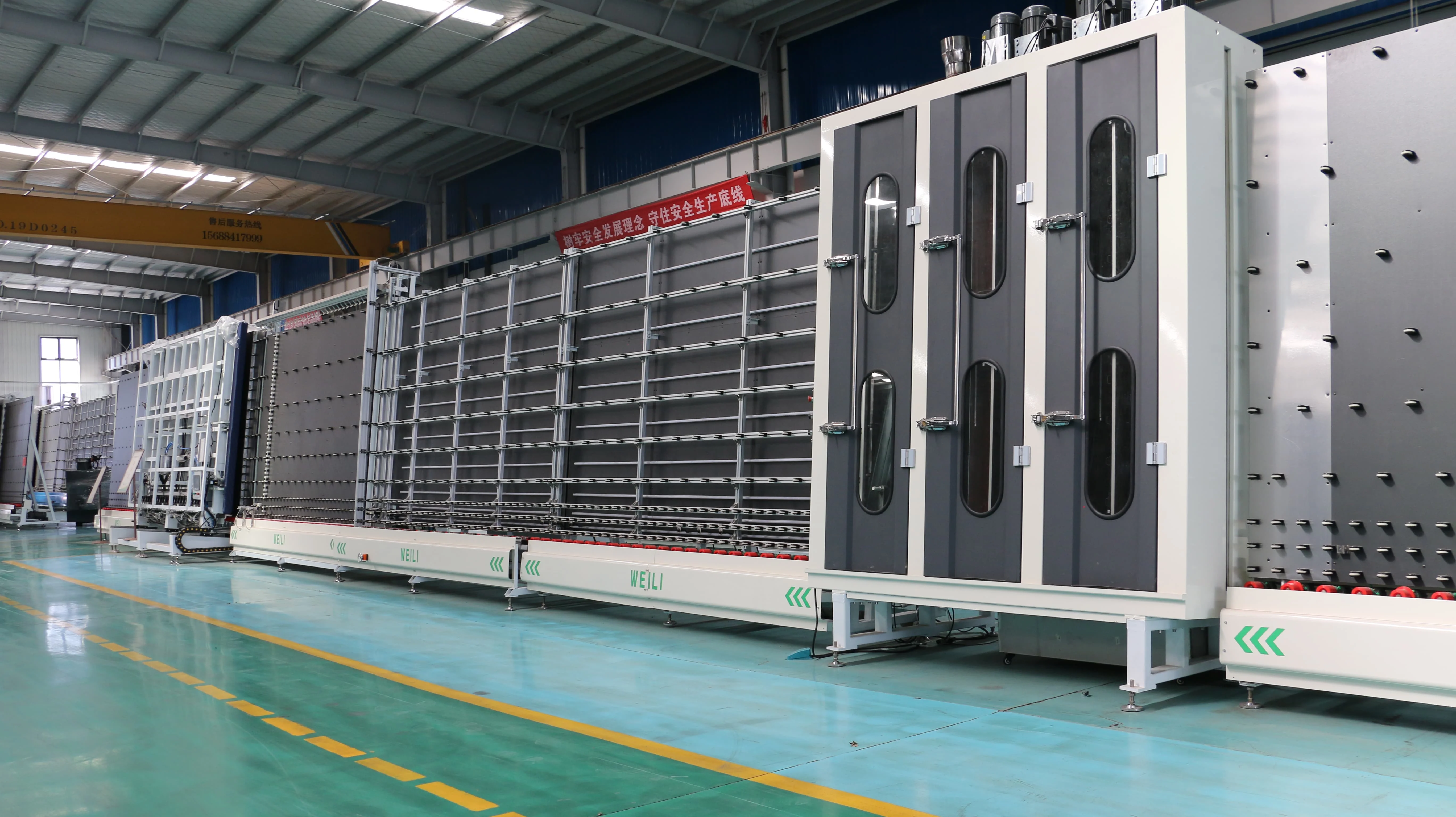Вертикальное оборудование для производства полых стекол LBW2500PC аналогичное устройству Lisec
