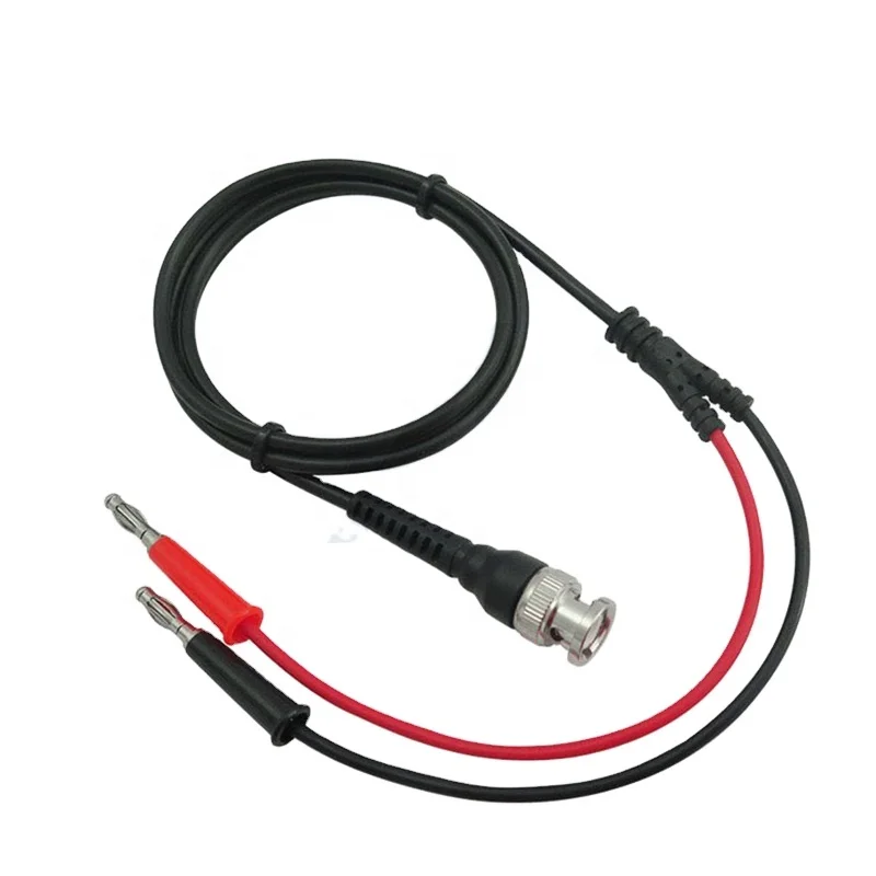 JIALUN BNC Male to Dual 4mm Banana Plug 120cm Test Leads Cable for Oscilloscope
