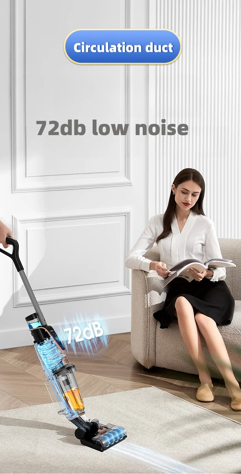 Smart Home Cleaning Machine for Multi-surface Floor Scrubber Mop 2-in-1 Self-cleaning Cordless Wet Dry Vacuum Floor Cleaner