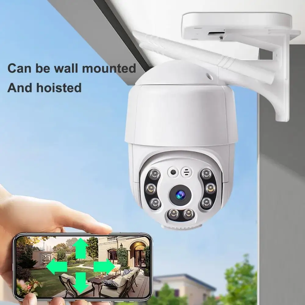 v380pro Hot Sale Smart WIFI Camera HD 2MP PTZ Outdoor Waterproof IP66 Wireless IP Camera CCTV V380 Camera Color Full Day