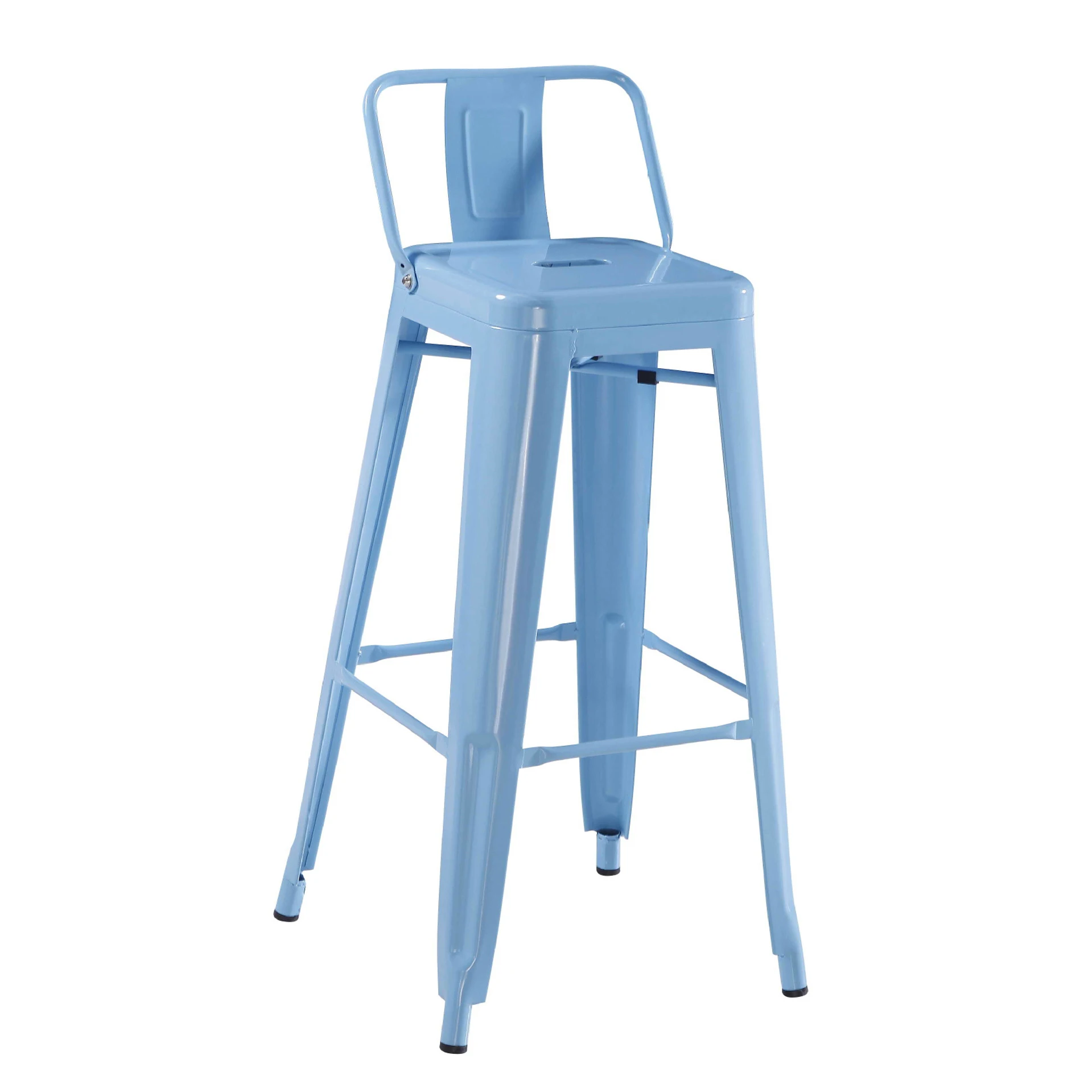 Factory wholesale vintage industrial black metal iron bar stool