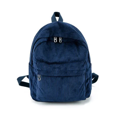 Simple Casual Travel Hiking Custom Unisex Boys Girls Mochila Primary Students Book Bag College Backpack Corduroy School Bag
