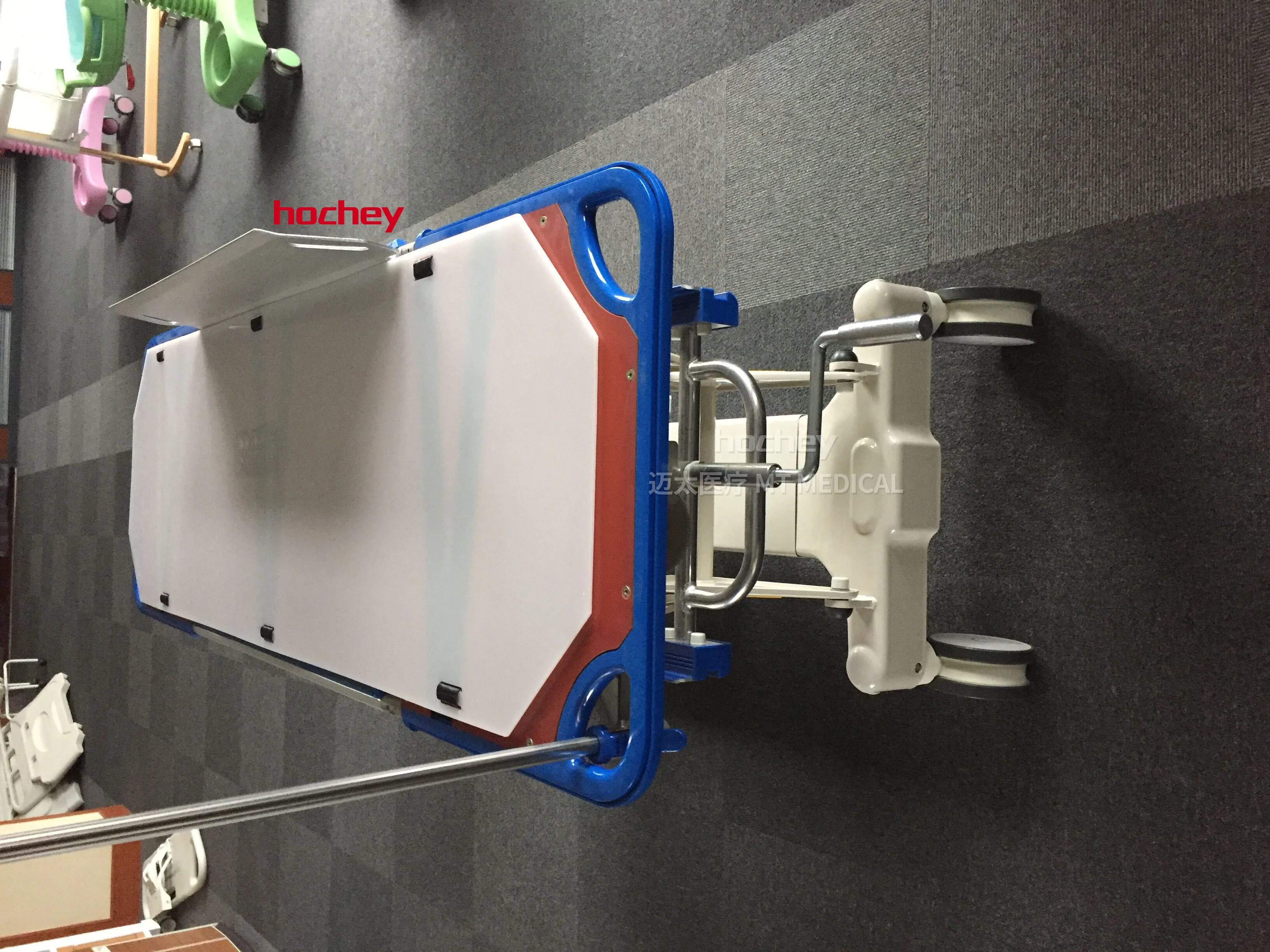 HOCHEY MEDICA  Hot Sale Adjustable Transport Trolley Medical Emergency Manual Two Function Massage Stretcher Treatment Beds