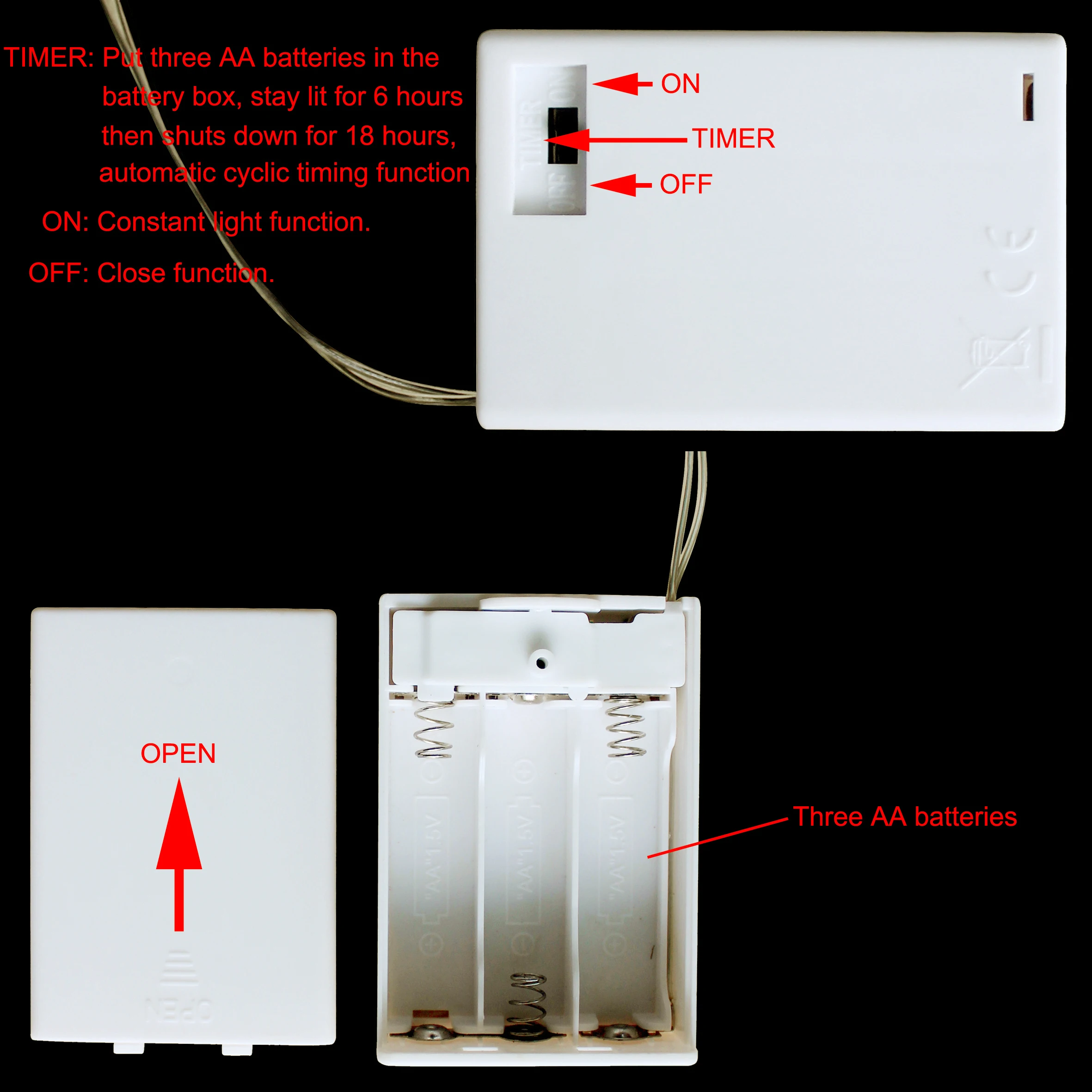 Silver Glittered 3D Tree Top Star with Warm White LED Lights and timer for Christmas Ornaments Decor