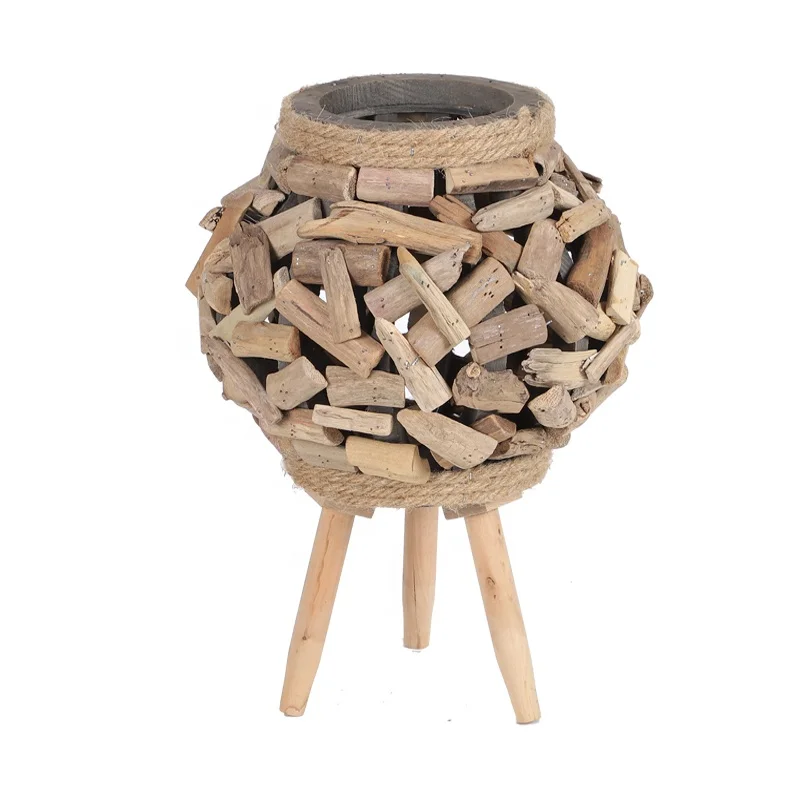 Modern Design Wood Round Wooden Base  Wooden Dough Bowls For Candle Holders